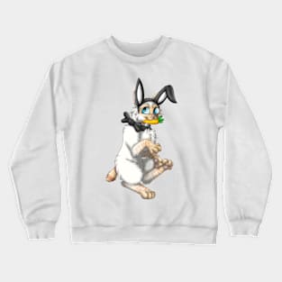 Bobtail BunnyCat: Red Lynx Point (Black) Crewneck Sweatshirt